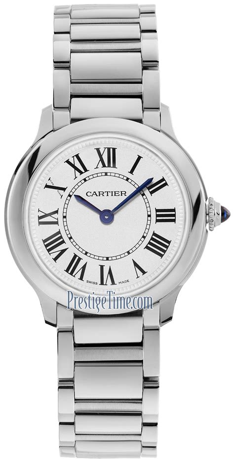 cartier wsrn0033|Cartier Ronde Must De Cartier White Dial Steel Watch .